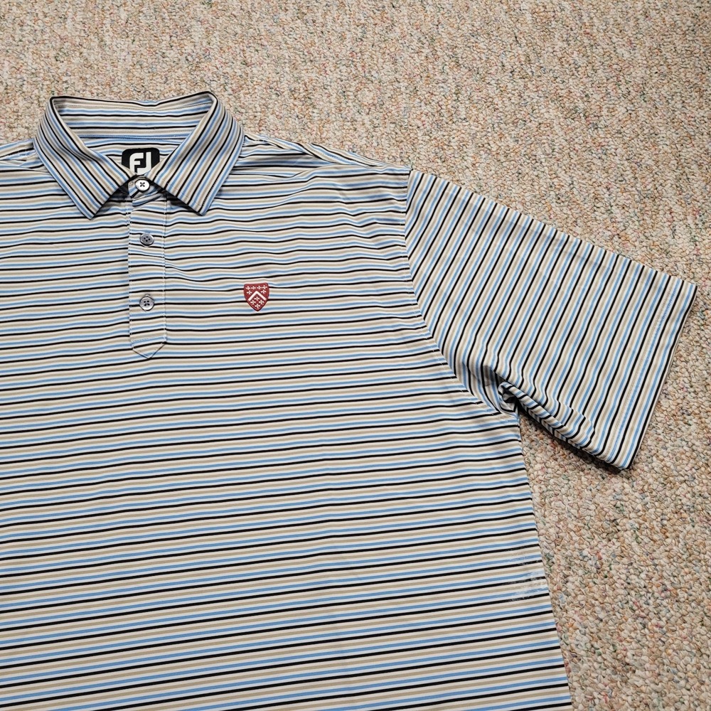 Footjoy Polo Shirt Mens XL Multi Color Striped Golf Performance Stretch Berkley - Picture 5 of 16